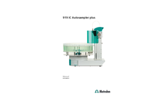 Metrohm - Model 2.919.0020 - 919 IC Autosampler Plus - Brochure