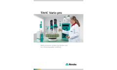 Metrohm - Model TitrIC Vario pro III - Brochure