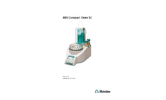Metrohm - Model 2.885.0010 - 885 Compact Oven Sample Changer - Manual