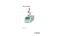 899 Coulometer with Generator Electrode without Diaphragm - Manual