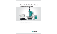 Water Content by Karl Fischer Titration with MATi 4 - Brochure