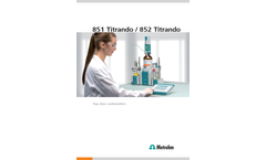 851 Titrando / 852 Titrando Top-class Coulometers - Brochure