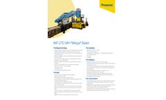 Presona - Model MP 270 MH - Mega - Baler for Recycling and Sorting Plants - Datasheet