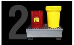 Quatrex - Model 30QAY0812-W - 2 Drum - Steel Spill Containment Pallet
