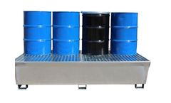Empteezy - Model GSP8D - 8 Galvanised Steel - Drum Spill Pallet