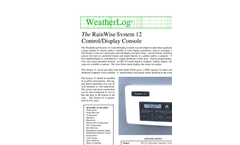 WeatherLog - S-12 - Display Console and Data Logger - Datasheet
