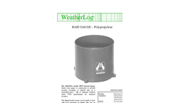 RainWise - RGP - Rain Gauge - Polypropylene Datasheet
