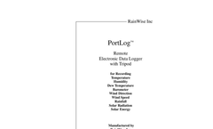 PortLog - Remote Electronic Data Logger with Tripod Manual
