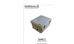 RainWise TeleMET - Model II - Cellular Interface & Optional Remote Solar Power Pack - Manual
