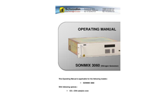 Sonimix - Model 3060 - High Purity Nitrogen Generator Manual