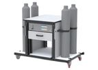 LNI - Model MODULO SINGLE - Bench for Rack 19 Inch Gas Mixers With Space for Heavy Gas Bottles