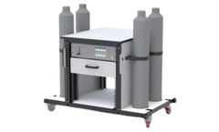 LNI - Model MODULO SINGLE - Bench for Rack 19 Inch Gas Mixers With Space for Heavy Gas Bottles