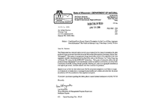 WDNR Conditional Grant of Solid Waste Exemption — Biosolids