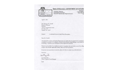 WDNR Conditional Grant of Solid Waste Exemption River Sediment