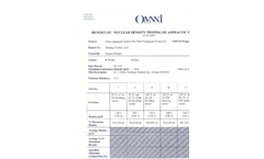 OMNNI Report of Nuclear Density Testing of Asphalt Pavement