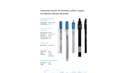 ScienceLine - Sensors for Ammonia, Sodium, Oxygen and Ion Selective Measurements Brochure