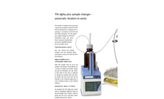 Alpha plus - Model TW - Metal Glassreference Electrodes Brochure