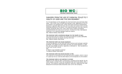 Dangers From the Use of Chemical Toilet to the Health of User and Environment Brochure