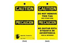 Model TU-133 - Bilingual Caution Tag