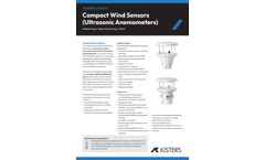 Kisters - Model HyQuest- AR200 / WS200 - Compact Wind Sensors (Ultrasonic Anemometers) - Brochure