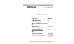 Model MN 617 - Qualitative Filter Papers Brochure