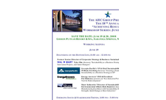 Save The Date For AHC Group 18th Annual June Workshops Brochure