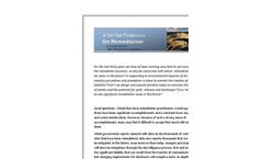 10 Year Prospective On Remediation, By Dwight Bedsole, AHC Group Senior Associate