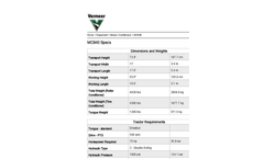 Vermeer DiscPro - MC840 - Mower Conditioner Specifications