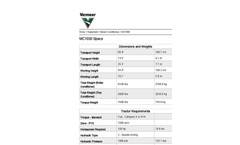 Vermeer DiscPro - MC1030 - Mower Conditioner Specifications