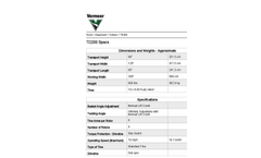 Vermeer - TD200 - Rotary Tedder Specifications