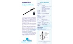 Flow-Tronic - Model TORPEE-MAG - Full Profile Electromagnetic Averaging Insertion Flowmeter - Technical Specifications