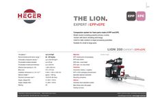 Heger Lion - Model Expert - Compaction Systems for EPP, EPE - Brochure