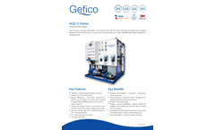 Gefico - Model AQE-S - Reverse Osmosis Watermakers - Datasheet