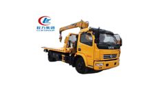 Dongfeng 3Tons Sliding Platform Recovery Trucks With Crane