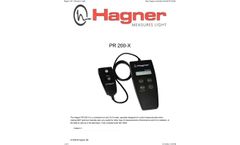 Hagner - Model PR 200-X - Combined Lux and UV-A Meter - Brochure