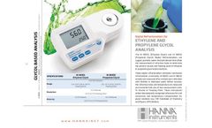 Hanna - Model HI 96831 - Ethylene and Propylene Glycol Analysis - Datasheet