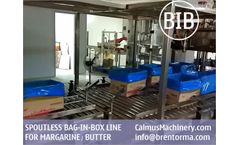 Calmus - Model LBIB700 - Spoutless Carton Liner Bag in Box Line for Margarine Butter