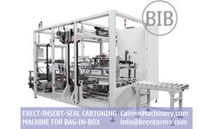 Calmus - Model FISBIBC - Erect-Insert-Seal Monoblock Cartoning Machine for Bag-in-Box Packaging