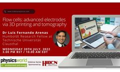ECS Webinar: Flow cells: advanced electrodes via 3D printing and tomography