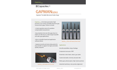 Gapman - Model Gen3 - Portable Electronic Feeler Gage Brochure