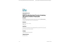 Recyc - Model SAS-1510-200 - Water-Soluble Absorbent Pouches  - Brochure