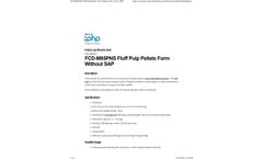 Recyc - Model FCD-M85PNS - Fluff Pulp Absorbent Pellets - Brochure