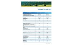 Rotex Avant - Model NT R 6 | 7 - Front-Mounted Mower Conditioner, Chevron Roller Conditioner - Technical Data