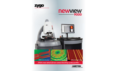 Zygo - Model NewView 9000 - 3D Optical Surface Profiler - Brochure