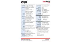 Zygo - Model Nexview NX2 - 3D Optical Profiler - Specifications - Brochure
