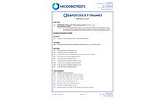 Microbiotests - Model RAPIDTOXKIT F Thamno - Cyst-Based Thamnocephalus Platyurus Toxicity Test - Datasheet