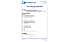 Microbiotests - Model Phytotoxkit - Liquid Samples - Datasheet