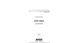APG - Model Series DCR-1006A - Level Controller - Operators Manual