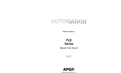 APG - Model Series FLE - Magnetic Float Sensors - Manual