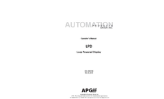 APG - Model Series LPD - Current Loop Display - User Manual